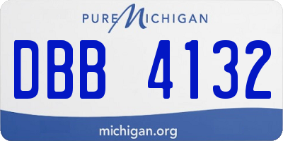 MI license plate DBB4132