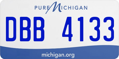 MI license plate DBB4133