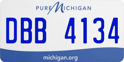 MI license plate DBB4134