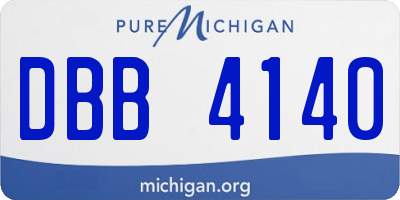 MI license plate DBB4140