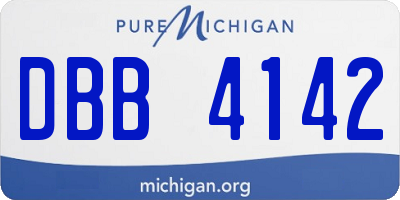 MI license plate DBB4142