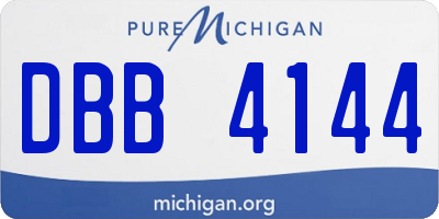 MI license plate DBB4144