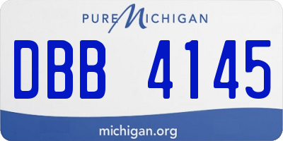 MI license plate DBB4145