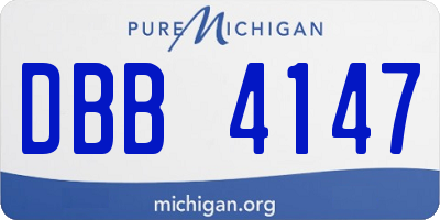 MI license plate DBB4147