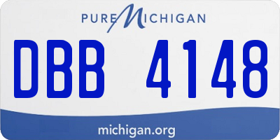 MI license plate DBB4148