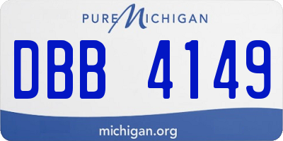MI license plate DBB4149