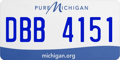 MI license plate DBB4151