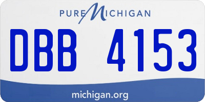 MI license plate DBB4153