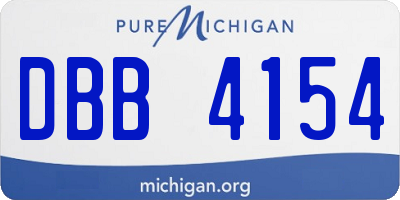 MI license plate DBB4154