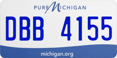 MI license plate DBB4155
