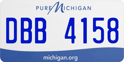 MI license plate DBB4158