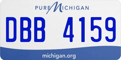 MI license plate DBB4159