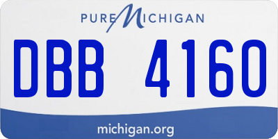 MI license plate DBB4160