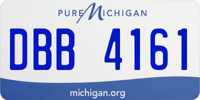 MI license plate DBB4161