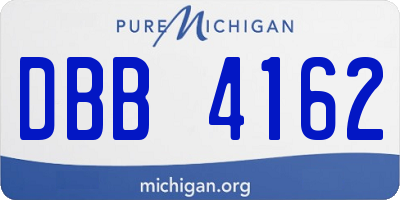 MI license plate DBB4162