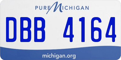 MI license plate DBB4164