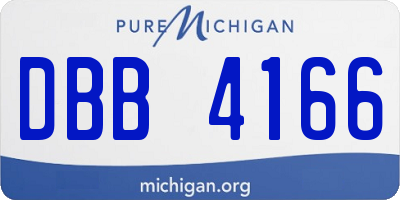MI license plate DBB4166