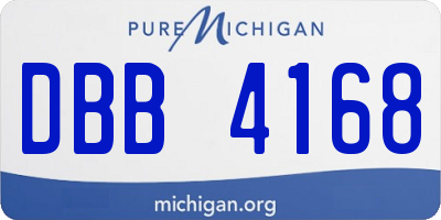MI license plate DBB4168