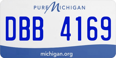 MI license plate DBB4169