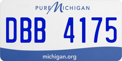 MI license plate DBB4175