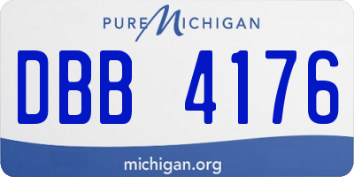 MI license plate DBB4176