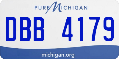 MI license plate DBB4179