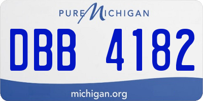MI license plate DBB4182