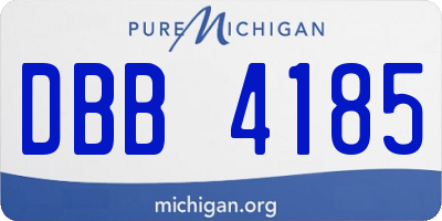 MI license plate DBB4185