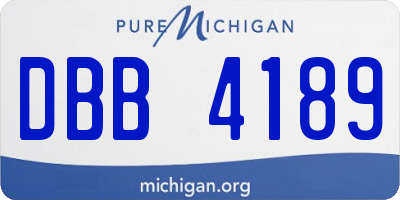 MI license plate DBB4189