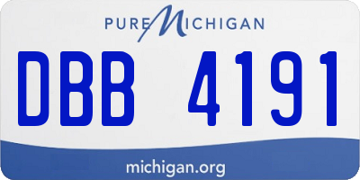 MI license plate DBB4191