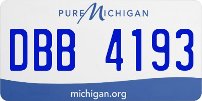 MI license plate DBB4193