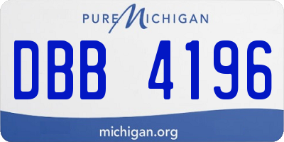 MI license plate DBB4196