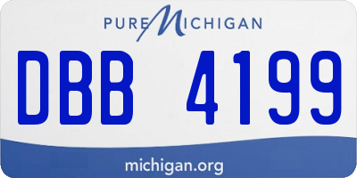 MI license plate DBB4199