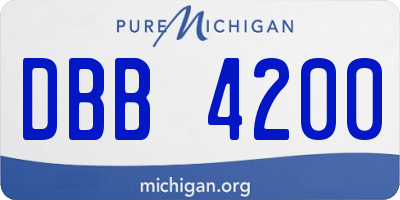 MI license plate DBB4200