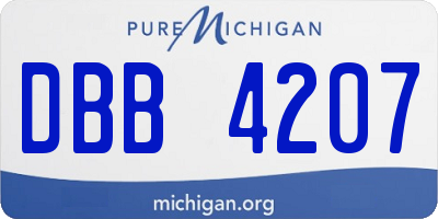 MI license plate DBB4207