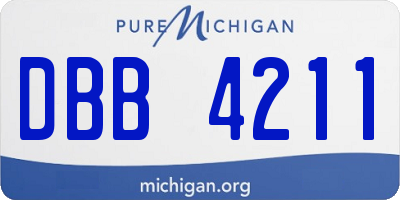 MI license plate DBB4211