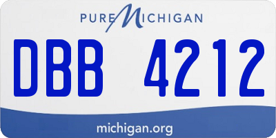 MI license plate DBB4212