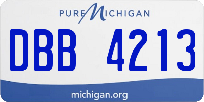 MI license plate DBB4213