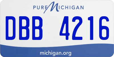 MI license plate DBB4216