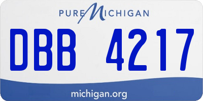 MI license plate DBB4217