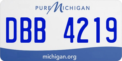 MI license plate DBB4219