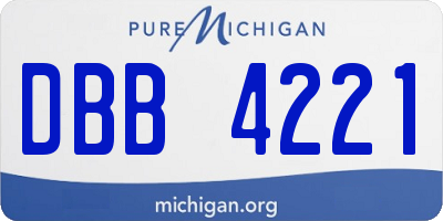 MI license plate DBB4221