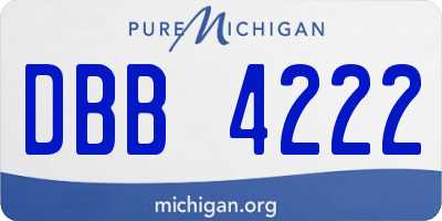 MI license plate DBB4222