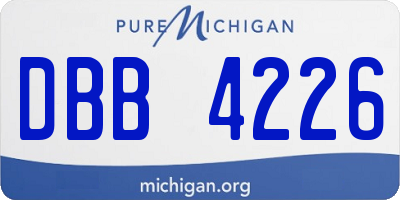 MI license plate DBB4226