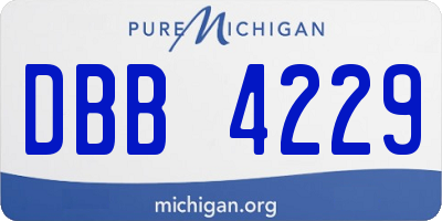 MI license plate DBB4229