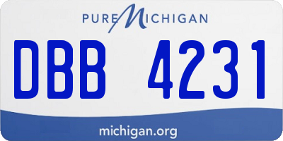 MI license plate DBB4231