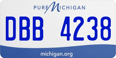 MI license plate DBB4238