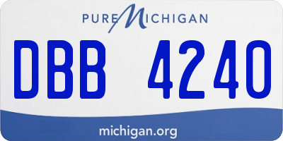 MI license plate DBB4240