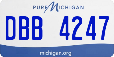 MI license plate DBB4247
