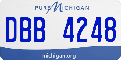 MI license plate DBB4248